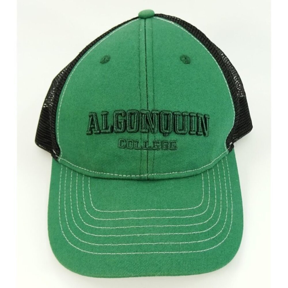 Algonquin College Cap Hat Green Mesh Snapback Ottawa Ontario Canada